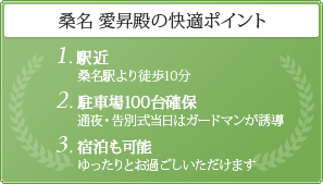 桑名 愛昇殿の快適ポイント